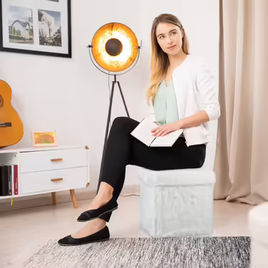 Relaxdays Seat Cube з хутром