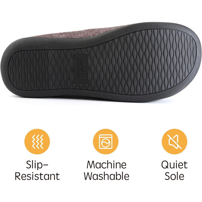Чоловічі халапи RockDove з підкладкою Sherpa та піною Memory Foam (42/43 EU, Кофе)