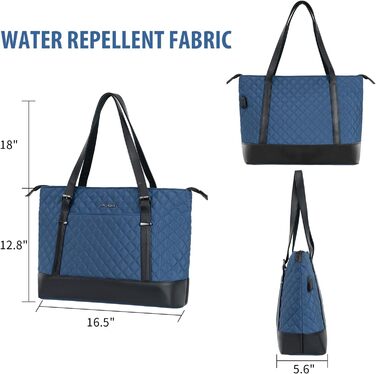 Сумка для ноутбука KROSER жіноча чорна елегантна 15.6