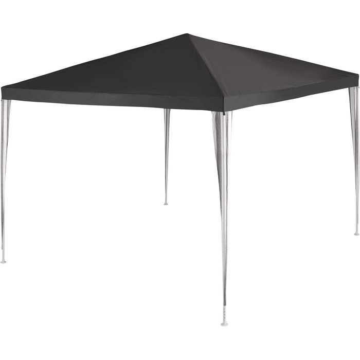 Nexos GM36000 PE-Pavilion Party Tent for Garden, Terrace, Market, Camping, Festival as Shelter and Waterproof Cover, 3 x 3 m White (Anthracite)