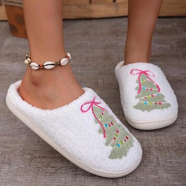 Теплі плюшеві тапочки-звірята Bolukets для дому та вулиці (з малюнком ялинки), 35/36 EU