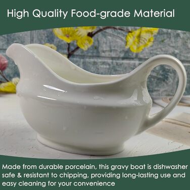 Large-capacity sauce dish, 530 ml, White – perfect for serving delicious sauces and condiments