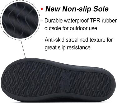 Чоловічі домашні капці MAIITRIP з ефектом пам'яті (Memory Foam), теплі зимові тапочки з протиковзаючою гумовою підошвою для дому та вулиці, сіро-чорні, розмір 42-43