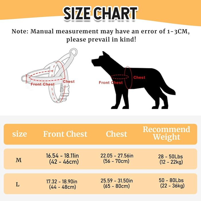 Шлейка для собак, анти-тяга, світловідбиваюча, для середніх та великих собак, регульована, м'яка, дихаюча, для прогулянок та бігу (L) Стиль1-L
