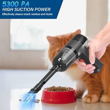 Електричний пилосос для повітря - 500W, 5.74oz, комплект для чищення ПК, ноутбука, авто, офісних пристроїв (чорний)