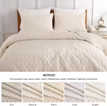 DJY California King Bedding Set with Pillowcases, Oversized, Light Brown, Cream, Lightweight, Soft, Daybed Cover, Quilt, Bedspread, Bedspread, Bedspread, Bedspread, Duvet Cover, Duvet Cover, All Season, (Queen (90