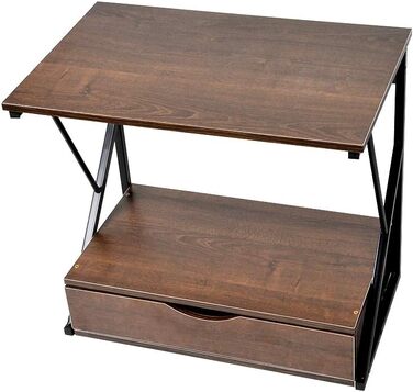 Поличка для мікрохвильової печі, кухонна поличка для стільниці, органайзер для мікрохвильової печі, тостера та аірфрая, багатофункціональна кухонна поличка для оптимізації простору (Дуб/3 яруси) (Дуб/Висувна поличка)