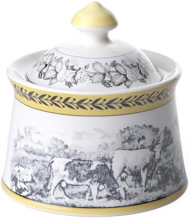 Villeroy & Boch – Audun Ferme Sugar Bowl 300 Ml White/Colorful, Dishwasher-Safe, Microwave-Safe, Jar, Food Storage Container, Storage Container, Box, Candy Storage, Chocolate Box, Premium Porcelain
