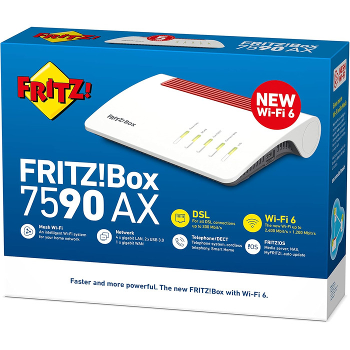 Роутер Wi-Fi AVM FRITZ!Box 7590 AX International Single