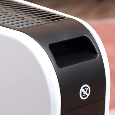 Електричний обігрівач HOMCOM 2000W з 3 режимами нагріву, LED-дисплеєм та таймером, для приміщень до 18 м²