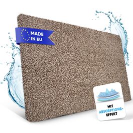 Килимок Entrando 40x60 см - бавовна, антиковзаючі, для дому та вулиці - під двері, терасу, балкон (Бежевий)