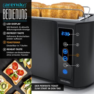 Електричний чайник Arendo з регулюванням температури, 1.5 л, нержавіюча сталь, подвійні стінки, BPA Free, функція підтримки тепла, Cool Touch, чорний матовий (Set 2)