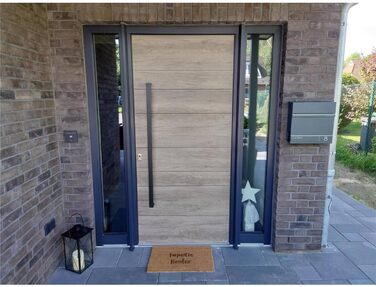 Поштова скринька Metzler Hermann Anthrazit RAL 7016 з газетницею та номерним знаком – персоналізована лазерним гравіюванням. Сучасна водонепроникна та антикорозійна поштова скринька