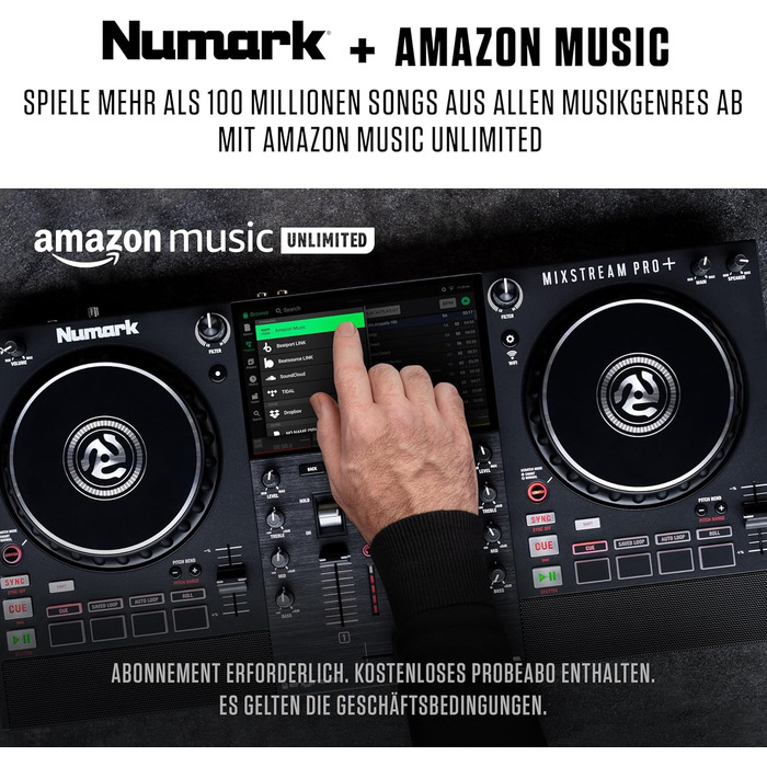 DJ-контролер Numark Mixstream Pro+ з розділенням STEM, 2 деки, Wi-Fi, 7