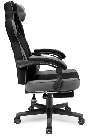 Ігрове крісло IMBA seat Emperor, тканина, чорно-сіре