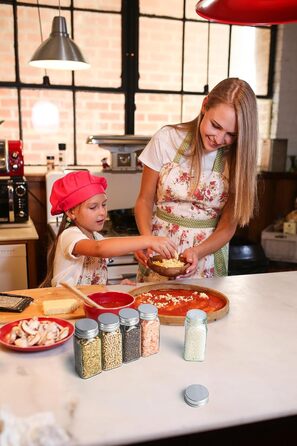 Набір банок для спецій ZEBEN® кутовий [25 шт 120мл] - 25 банок для спецій, мірний дозатор, етикетки, маркер, силіконовий воронка, щітка для чищення