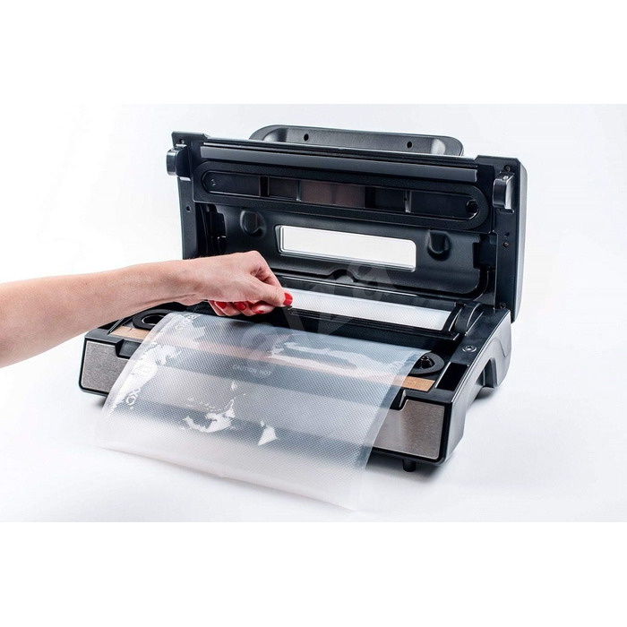 Професійний вакуумний пакувальник Maxxo VM Profi з подвійною зварювальною лінією, 20 л/хв, 900 мбар, для пакування продуктів харчування, з нержавіючої сталі