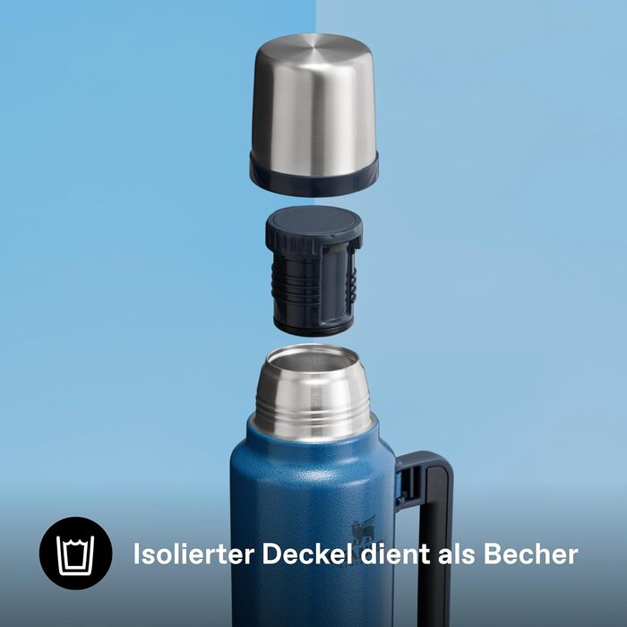 Термос Stanley Classic Legendary, 1420 мл, зелений (Hammertone Lake), нержавіюча сталь, BPA-Free, для гарячих та холодних напоїв