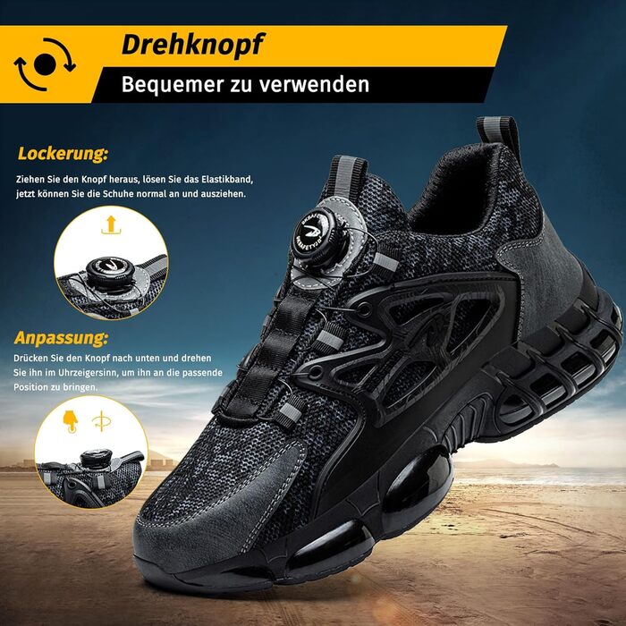 Черевики робочі чоловічі S3 Explorer 3.0. Легкі, спортивні, з поворотним замикачем. Захист від удару та проколу. Чорний.