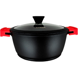 Каструля Briebe Black Titanium з титановим покриттям, 16 см, індукція, склокришка, для плити та духовки