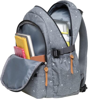 Жіночий рюкзак Kaukoo для студентів, ноутбука, подорожей (сірий, Jnl-ks24-09)