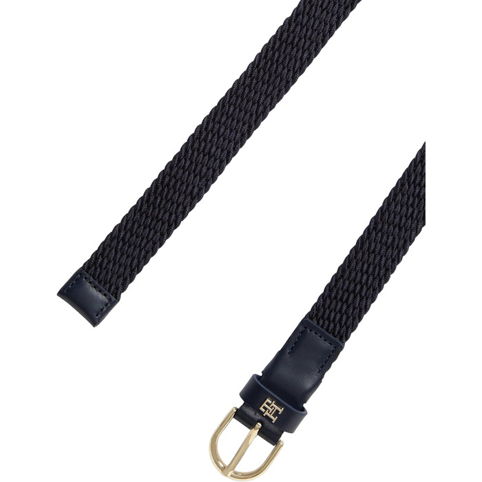 Ремінь жіночий Tommy Hilfiger Essential Effortless 2.5 Elastic синій (Space Blue) з регульованою пряжкою