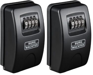 Ключниця-сейф Burg Wächter Key Safe 10 SB з 4-цифровим кодом для зовнішнього та внутрішнього встановлення, чорна