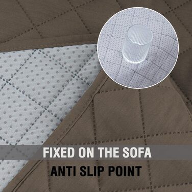 Водонепроникний килимок для собак середніх порід - килимок для собак, що можна прати, захист дивану від собак, котячий килимок, пухнастий та м'який, захисний килимок для дивану, колір: тауп, розмір 77 x 178 см