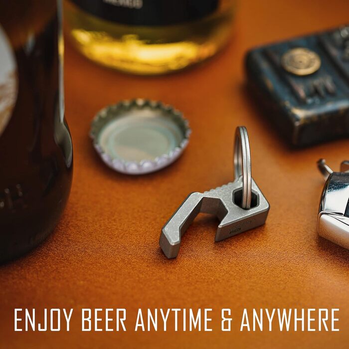 KeyUnity KA13 Titan Bottle Opener Keychain, 2-in-1 EDC Keychian Tool - Bottle Opener & Screwdriver, suitable for all glass bottle caps