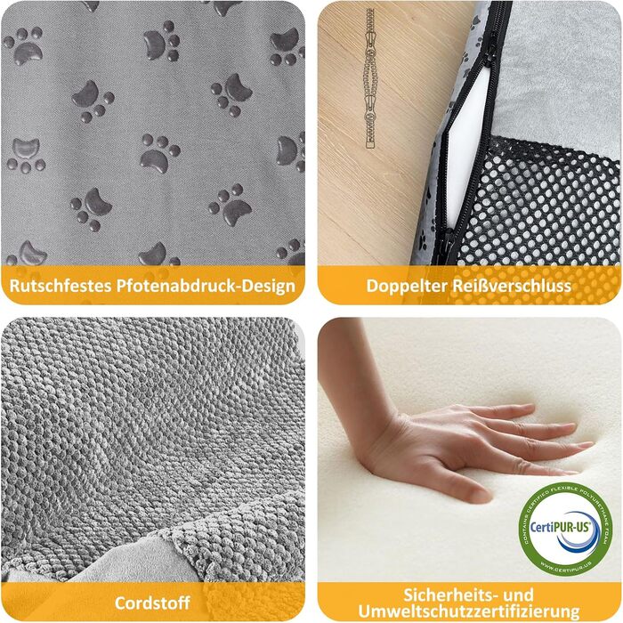 Сходинки для собак Zvonema: 2 сходинки, водонепроникні, протиковзкі, для маленьких собак, сірого кольору