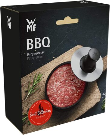 Прес для бургерів WMF BBQ з нержавіючої сталі 12,5 см – форма для котлет, для гамбургерів, чизбургерів, овочевих бургерів