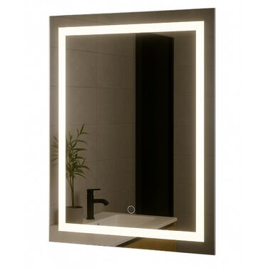 Дзеркало у ванну кімнату Luna 60 x 80 см з LED-підсвіткою та сенсорним вимикачем
