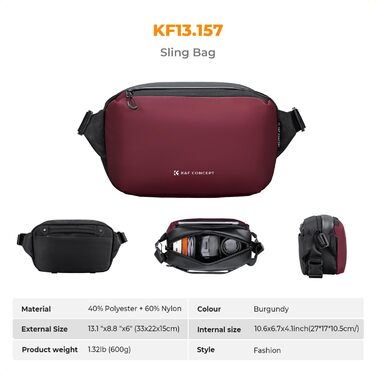 Рюкзак для камери K&F Concept, сумка через плече, фотосумка, квадратна сумка для фотографів, сумісна з Canon/Nikon/Sony/DJI Mavic