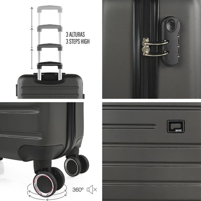 Набори валіз SKPAT: дорожні кофри, набір валіз, валізи з жорстким корпусом, набір валіз на коліщатках, багаж. Велика вибір валіз та ролерів для кожної подорожі! Колір: антрацит.