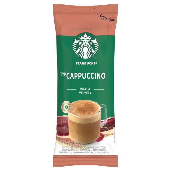 Розчинна кава Starbucks Premium Medium Roast, 100% арабіка, м'який та збалансований смак, 50 стіків по 2.3г