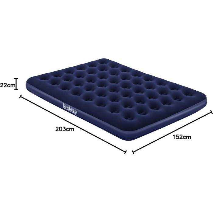 Надувний матрац Bestway Queen розмір 203x152x22 см для сну та відпочинку
