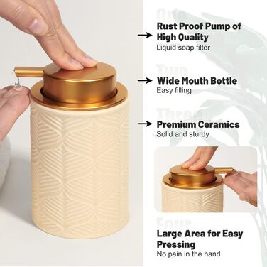 Набір аксесуарів для ванної кімнати з кераміки, 4 шт. (дозатор для миючого засобу, тримач для зубних щіток, органайзер для косметики, склянка), сучасний декор для ванної, бежевий