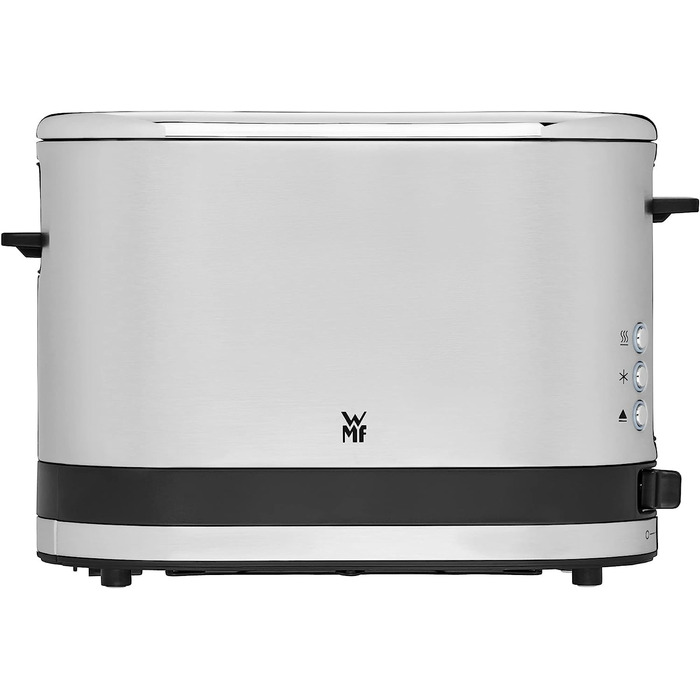 WMF Kitchen Mini 1-Slice Toaster, Long Slot XXl-Toast, Mini Toaster with Roll Attachment, 7 Browning Levels, Overheat Protection, 600W, Matte Stainless Steel, Single