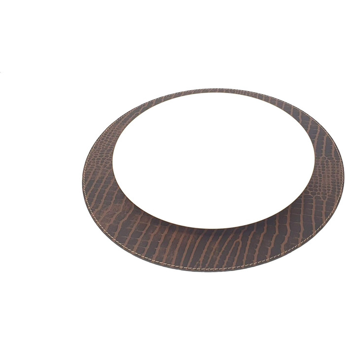 Nikalaz Placemats and Coasters made from Recycled Leather, Table Sets, 2 Pieces Table Mats, Placemats 33 cm (Crocodile Embossing)