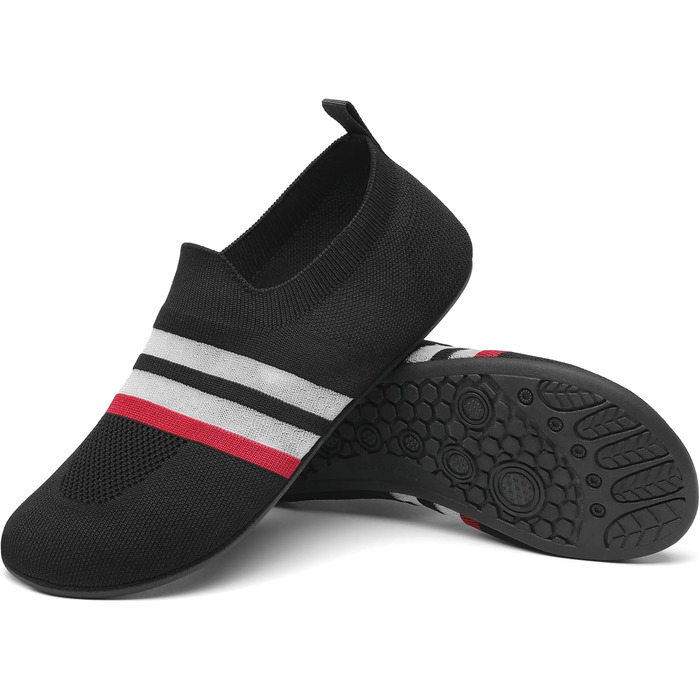 Домашні тапочки для жінок та чоловіків, для ходьби босоніж, в'язані шкарпетки, зручні тапочки для подорожей (38/39.5 EU, Чорний)