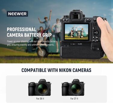 Акумуляторний руків'я Neewer MB-N11 для Nikon Z6 II та Z7 II з 2 акумуляторами EN-EL15c 2400mAh та USB-зарядним пристроєм