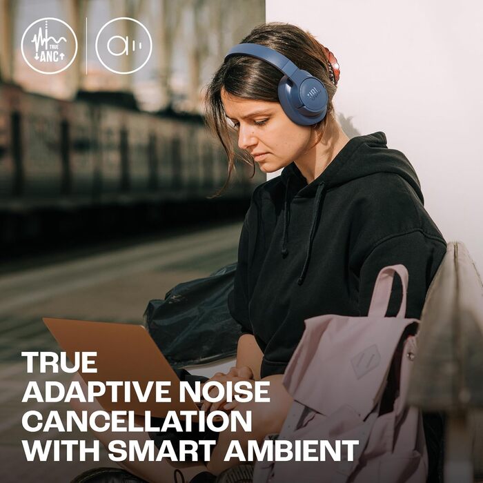 Навушники JBL Tune 770 NC – бездротові, з активним шумозаглушенням, блакитні