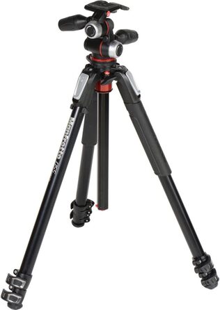 Штатив Manfrotto 055XPRO3 з триноголовою – професійний штатив з алюмінію, 3 секції, для DSLR та аксесуарів
