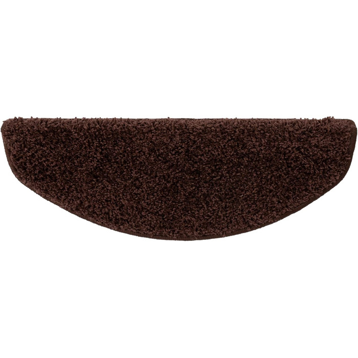 Набір килимків для сходин Floordirekt Barcelona (15 шт.) - надійні та легкі в догляді, 16 кольорів, напівкруглі (темно-коричневий, 65 x 23,5 см)