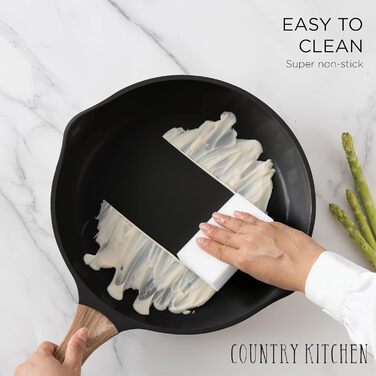 Набір посуду Country Kitchen 14 предметів: каструлі, сковороди, кухонні прилади. Антипригарне покриття, алюмінієвий литий посуд, кремовий колір
