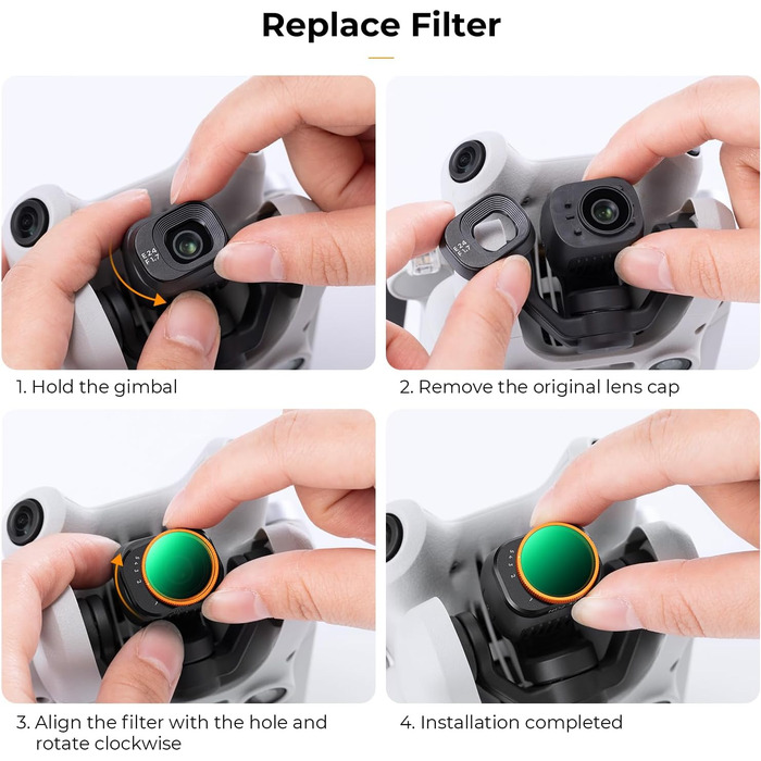 Набір фільтрів K&F Concept Mini 4 Pro: ND, CPL, поляризаційний, 6 шт. для DJI Mini 4 Pro