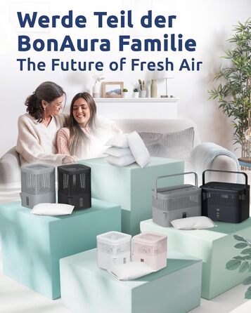 BonAura® AirOne Dehumidifier Refill Packs - 12 Pack - 680g Dehumidifier Granules - Refill Packs for Living Spaces - Protection Against Mold & Odors