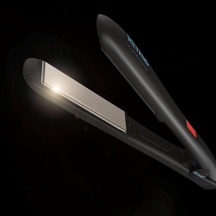 Professional Ceramic Hair Straightener & Curler - Adjustable Temperature 80-235°C, Ionic Plates, 3m Cord, LCD Display, Hair Protection Oils
