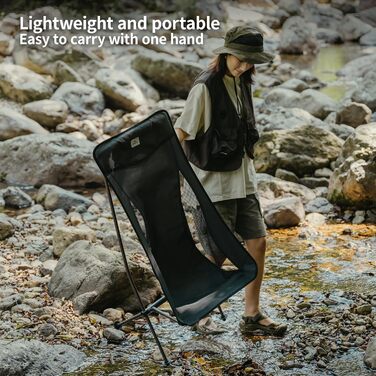 Складний туристичний стілець Naturehike - легкий, для риболовлі, пікніків та відпочинку на природі (сірий)
