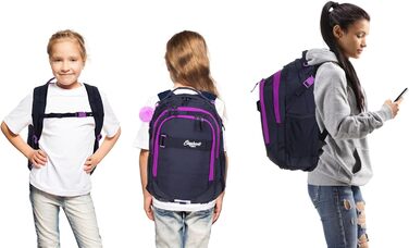 Дитячий рюкзак Elephant Hero Signature з дощовиком для дівчаток (Lila Violett Black)